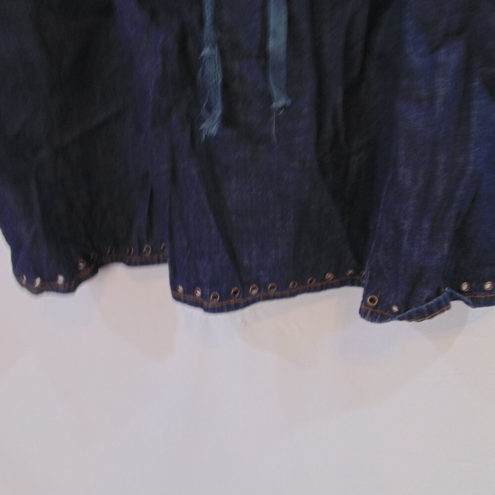 Denim 24/7 Women Plus Size 24W Blue Denim Casual Dress Waist Tie Cotton Comfy - Picture 2 of 6